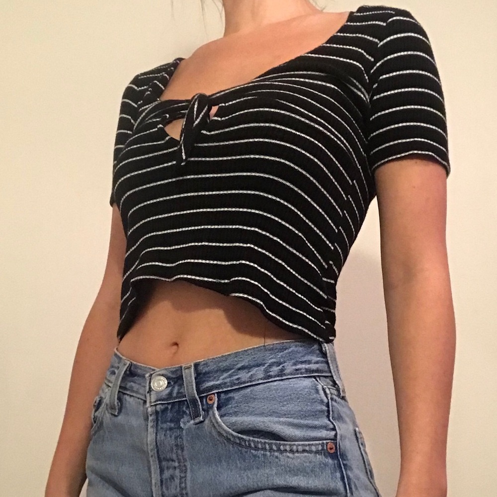 Urban outfitters Black striped Tee